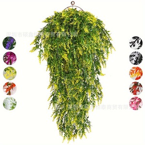 Guirlandes artificielles de gazon de renard, fleurs en plastique, verdure suspendue pour la décoration de la maison, mariage, plafond et mur. - Product Image 1
