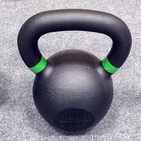 Kettlebell en caoutchouc recouvert de caoutchouc, personnalisable avec logo OEM Yunfa YFK006, écologique, durable, pour la musculation et le fitness.