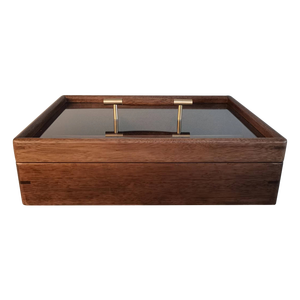 Bộ Trà Tùy Chỉnh Hình Chữ Nhật Hộp Quà Tặng Hộp Trà Lá Cherrywood Đựng Đồ Bằng Gỗ Thông Trơn 9 Ngăn Có Tay Cầm Bằng Đồng Cho Gia Đình - Product Image 4