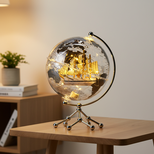 Fournitures de décoration de Noël Wellfun, boule sphérique, cadeaux uniques, cadeaux originaux vintage, globe terrestre, décoration de globe terrestre - Product Image 6