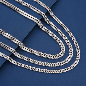 TYD-C-002 925 스털링 실버 체인 보석 도매, 쿠바 목걸이, 쿠바 남성 및 여성 체인, 마이애미 스타일 - Product Image 4