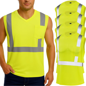 Hi Vis senza maniche camicie <span class=keywords><strong>da</strong></span> <span class=keywords><strong>lavoro</strong></span> riflettenti per uomo <span class=keywords><strong>e</strong></span> donna classe 2 <span class=keywords><strong>abbigliamento</strong></span> di sicurezza con tasche - Product Image 1
