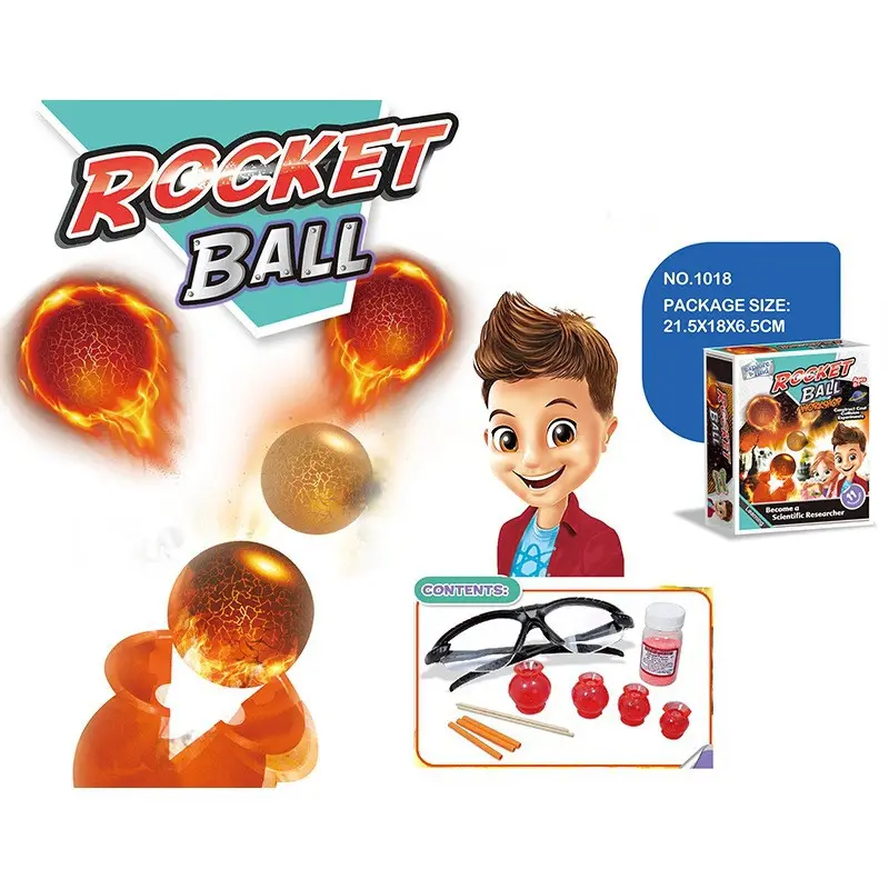 STARIVER-Juego de experimentos de ciencia para niños, juguete manual creativo, bola elástica de arena para saltar, juguetes educativos para niños