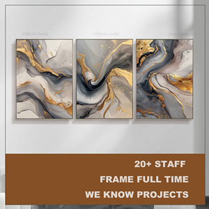 Pintura al Óleo Vertical Moderna y Sencilla con Lámina Dorada, Textura Abstracta, Arte para Colgar en la Pared, de un Proveedor de Obras de Arte para Proyectos Hoteleros 27RELIEF - Product Image 4