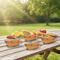 Papier alimentaire écologique, biodégradable, recyclé, enduit, résistant à la graisse, imperméable, aseptique, auto-érigeable, carré, pour frites et sushis
