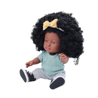 Belle poupée fille africaine noire de 10 pouces jouet en plastique PVC/PC/P souple pour enfants directement fabriqué en Chine