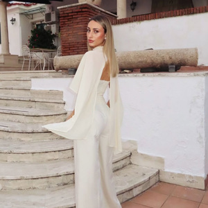 Vestido de Verano Casual OEM para Mujer, con Cuello Alto, Hombros Caídos, Transparente, Liso y Clásico, a la Moda y Personalizado - Product Image 2