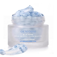 Crème Visage Anti-Rides OEM à l'Acide Hyaluronique, Hydratante, au Collagène, Peptide de Cuivre Bleu GHK-Cu et Capsules PDRN