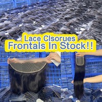 Prix de Gros Cheveux Humains Indiens Vierge Brut Invisible 4x4 5x5 6x6 7x7 Closure Transparente Suisse 13x4 13x6 360 HD Lace Frontale