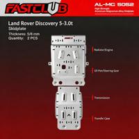 FASTCULB Plaque de protection antidérapante en alliage d'aluminium 5/8 mm pour Land Rover Discovery 5, installation au positionnement des trous d'origine, pour 2017-2019