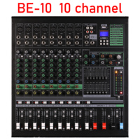 Console de mixage audio numérique professionnelle CrossTop BE-18 16DSP avec suppression du bruit, micro karaoké, DJ, alimentation PC, connexion 8 appareils