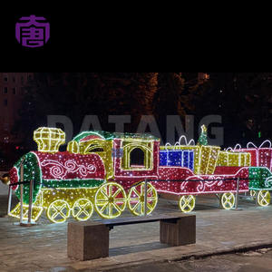 Decoración Navideña de Tren 3D Grande para Exteriores con Luces LED, Clasificación IP65, Decoración Luminosa para Navidad y Año Nuevo - Product Image 4