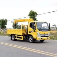 Grue montée sur camion Foton Engineering 4 tonnes Changxing Blue (Incluant les composants essentiels : pompe, engrenage, moteur et roulement)