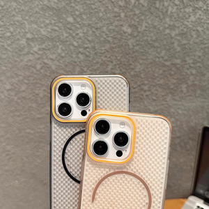 เคสโทรศัพท์แบบวงแหวนแม่เหล็กทรงกลม ระบายความร้อนด้วยวัสดุ PC รังผึ้งใหม่ สำหรับ 14/15/16 Pro/Pro Max - Product Image 3