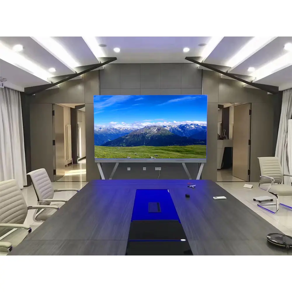 135 163 216 inç Led TV P1.8 katlanabilir hareketli kapalı 2K Ultra HD akıllı Led Android ekran Video duvar ekranı toplantı sistemi için