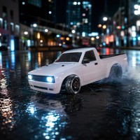 Voiture RC rapide, pick-up RWD, télécommande 2,4 GHz, LED blanche, direction proportionnelle, ABS + métal, jouet de drift 1:10, chargeur 60A