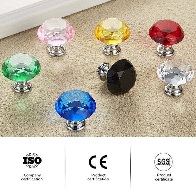 Good Selling Plastic Diamond Dresser Drawer Furniture Handles Knobs Wardrobe Handle for Kitchen Cabinet