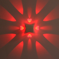 Magnifiques lampes murales LED en forme de cœur 3W en aluminium moderne pour la décoration intérieure de la chambre à coucher, du salon, du restaurant, du bar, de l'hôtel