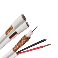 Câble coaxial en vrac RG6 quadruple blindage 18AWG Cuivre pur 75 Ohm pour Internet haut débit IPTV Maison intelligente 305m Boîte Blanc/Noir