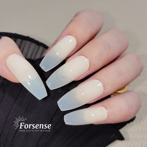 Custom logo Long Ballerina Finger <strong>Nails</strong> Supply Plain Beige <strong>Designs</strong> <strong>Nail</strong> Tips for <strong>Simple</strong> Manufacturer White Press on <strong>Nail</strong> Vendors - Product Image 3