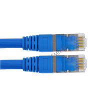 Kabel Rj45 kabel Patch tembaga berpelindung, 0.3m 0.5m 1m 2m 3m 5m Cat6 CAT6A CU