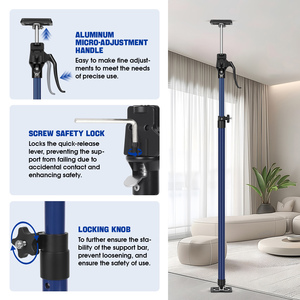 قضيب دعم تلسكوبي قابل للتعديل من 40 إلى 60 سم، أداة يدوية ثالثة للخزائن والجدران الجافة، حمولة قصوى 70 كجم، متاح تصنيع حسب الطلب - Product Image 5