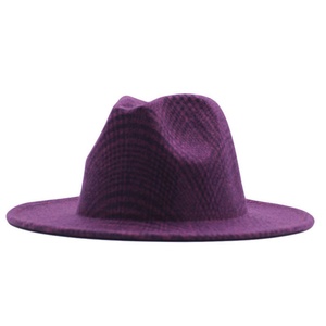 Sombrero de Lana Suave a Cuadros para Mujer, Moda Otoño Invierno, Nuevo Sombrero Clásico Estilo Jazz para Actividades al Aire Libre - Product Image 1