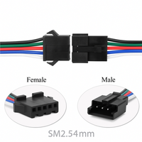 Arnés de Cableado con Conector SHANWEI JST SM de 2, 4, 3, 5 y 6 Pines, Conector SM2.54mm, Cable Conector SMPW-K-F para Tira de Luces LED 3528 5050