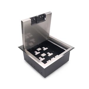 Boîte de sortie au sol en acier inoxydable avec couvercle encastré pour installation de luxe dans les bureaux et les hôtels - Product Image 3