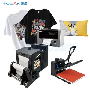 Commercial dtf printer heat transfer All in one t-shirt printing machine 30cm xp600 dtf white ink A3 dtf printer