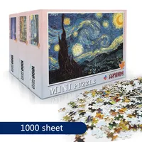 Hot Sale Puzzle Mainan Pendidikan Mainan Dekompresi untuk Orang Dewasa 1000 Potongan Jigsaw Puzzle Terkenal Adegan Puzzle