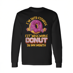 Camiseta promocional de manga larga con estampado de donut en la boca, de la marca I'm Into Fitness - Product Image 2