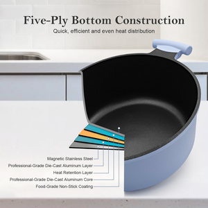 <span class=keywords><strong>Olla</strong></span> para Sopa Compatible con Inducción Sanlang, <span class=keywords><strong>Olla</strong></span> de 28 cm de Aluminio Fundido Antiadherente, <span class=keywords><strong>Olla</strong></span> de Cocina Personalizada con <span class=keywords><strong>Vaporera</strong></span> Profunda - Product Image 6