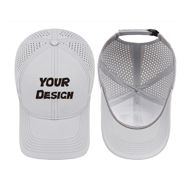 Customized Quick-Drying Unstructured Mesh Baseball Cap Women's and Men's Running Hat with Embroidered Logo for Exercise