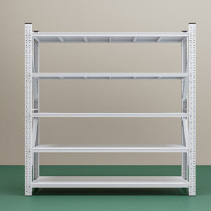 رف تخزين فولاذي قابل للتعديل بـ4 طبقات، نظام رفوف مستودعات طويل المدى بدون براغي، مع حماية ضد التآكل للتخزين - Product Image 5