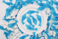 OEM ODM Zure dolfijnvormige gummy snoepjes fruit smaak zachte jelly snoepjes groothandel lage prijs