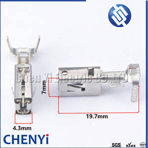 50 pièces 6.3 MM borne de fil à sertir automatique connecteur de voiture en vrac broches mentales G394 borne en cuivre étamé 1241410-1 1241412-1 1241414-1 - Product Image 5