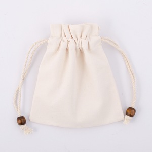 Pochette en toile de coton écologique avec cordon de serrage, sacs en coton imprimés sur mesure pour l'emballage, sac de rangement réutilisable, vente en gros, logo personnalisé - Product Image 4