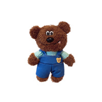 Porte-clés en coton doux, poupée, adorable ours en peluche, jouet en peluche avec chapeau et sac pour enfants, collectionneurs