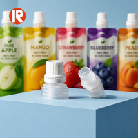 Bouchon torsadé 10 mm en PE blanc pour poche souple de purée de fruits