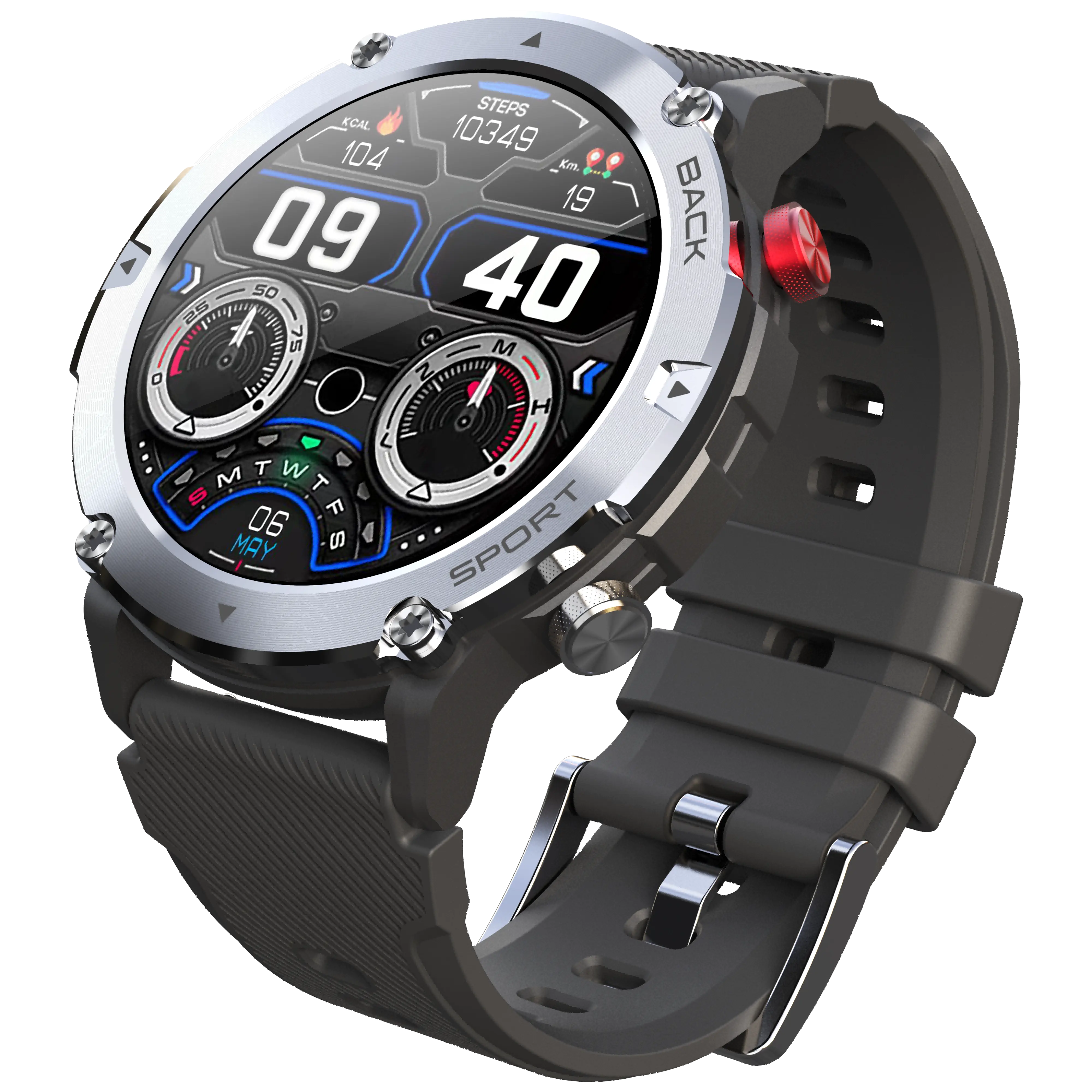 ساعة ذكية من VALDUS بسعة كبيرة وتصميم من ثلاث أربطة وتكنولوجيا للحماية بالإضافة إلى الملحقات C21 Pro