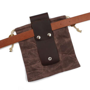 Polar <span class=keywords><strong>Everest</strong></span> Vintage Bolsa de lona encerada personalizada Bolsa de almacenamiento impermeable Accesorios para exteriores con correas de cuero - Product Image 5