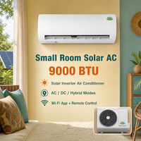 Climatiseur solaire hybride OEM 9000 BTU Mini Split à onduleur AC/DC avec contrôle WiFi pour chambres et appartements