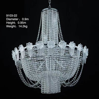 Lustres en cristal dorés et argentés pour décoration de plafond de mariage, luminaires suspendus pour fêtes, salles de mariage et décors de scène