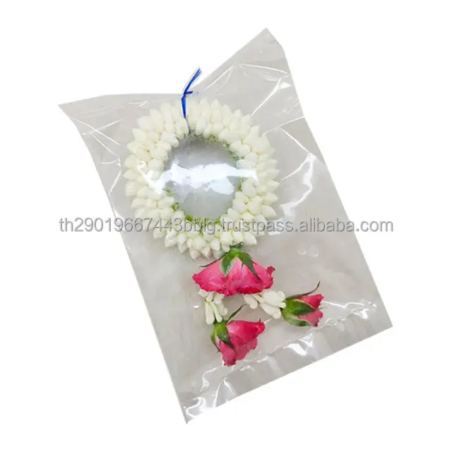 Handmade Thai Traditional Holy Flower Garland or Phuang Malai Mix Flowers Wholesale from Thailand