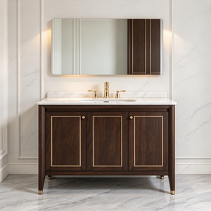 Mueble de Baño Independiente de Madera Maciza de Nogal Oscuro de 48 Pulgadas - Product Image 5