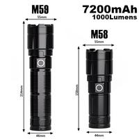 Lampes de poche LED haute puissance, 4 Modeds High Lumens Rechargeable Zoomable Sortie étanche Batterie de grande capacité pour cadeau