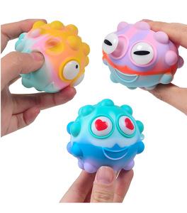 Juguete de silicona Mochi Squishy, monstruo de color degradado para aliviar el estrés, bola sensorial anti-ansiedad con burbujas, lindo regalo de animalito para destensar el estrés. - Product Image 2