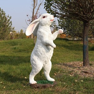 Hot Bán Bền Nhựa Thỏ Điêu Khắc Lớn Dễ Thương Bunny Tượng Cho Ngoài Trời Trang Trí Sân Vườn Patio Đồ Trang Trí Sân Vườn Tượng - Product Image 4