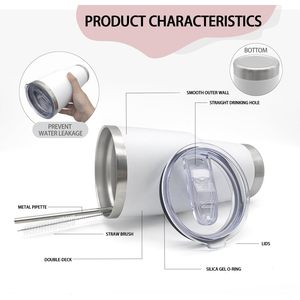 Insulated Tumbler 30oz Stainless Steel Double Wall Vacuum Travel <b>Coffee</b> <b>Cup</b> Lid <b>Straw</b> Multicolor Set 6-12 Hours Thermal - Product Image 3